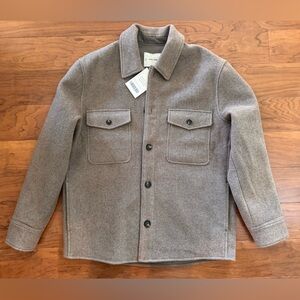 Everlane Men's Beige Tan Wool Blend Shirt Jacket